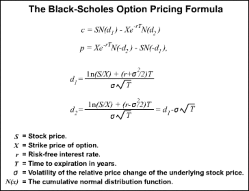 black scholes real option example