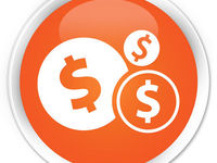 Photodune 9446756 finances dollar icon orange button xs
