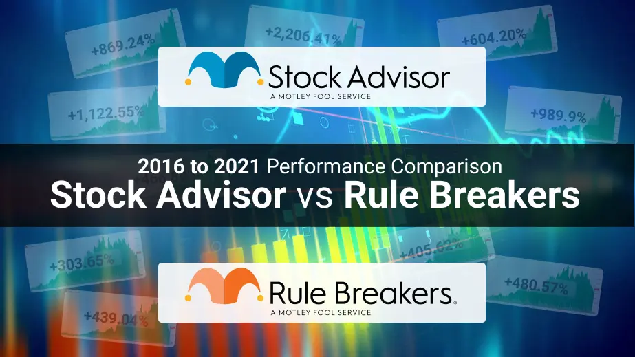 Motley Fool Stock Advisor vs Rule Breakers, Performance Review from 2016 to 2021