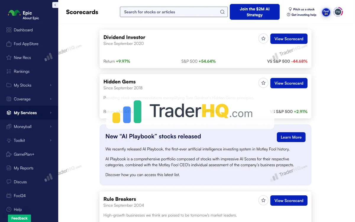 My Services Scorecards All Services