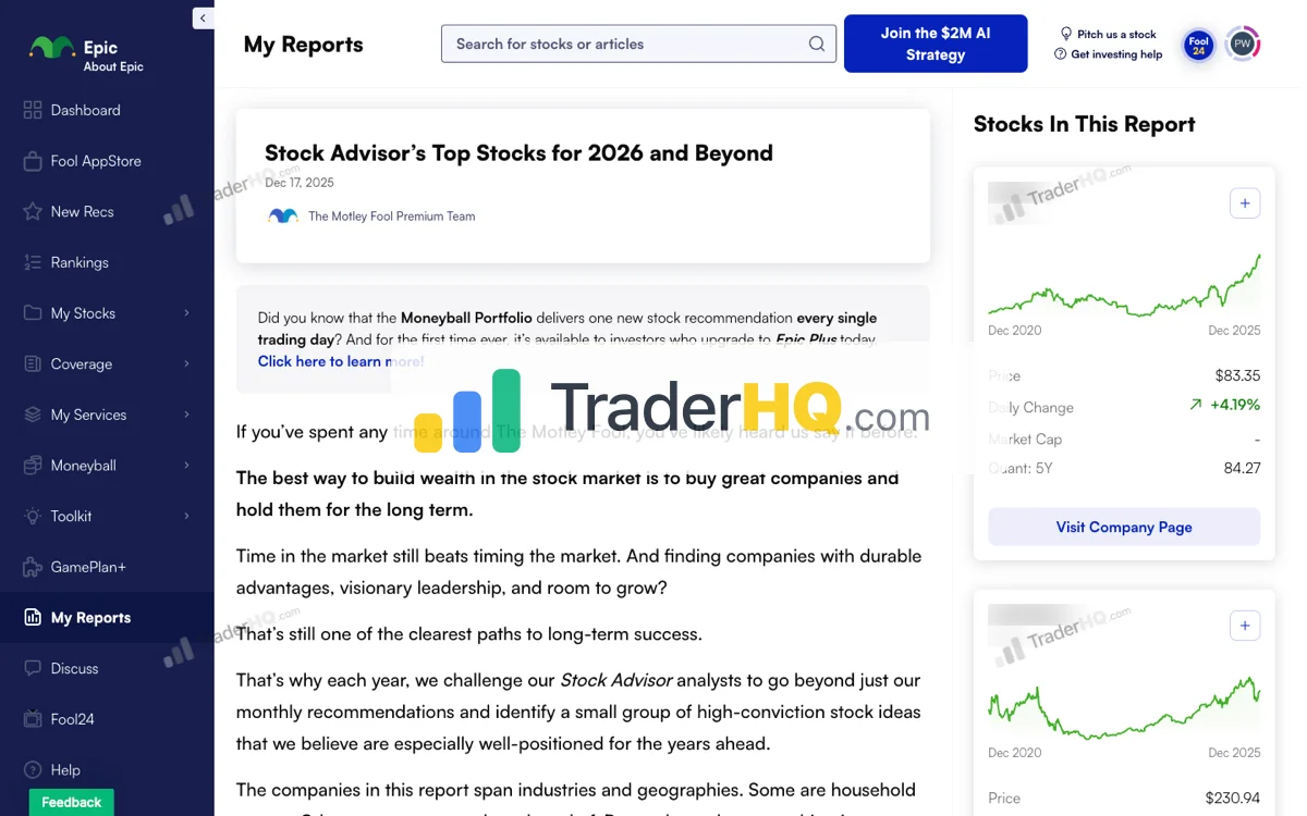 Reports Stock Advisors Top Stocks For 2026 And Beyond