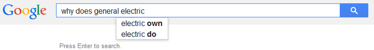 GE search query results