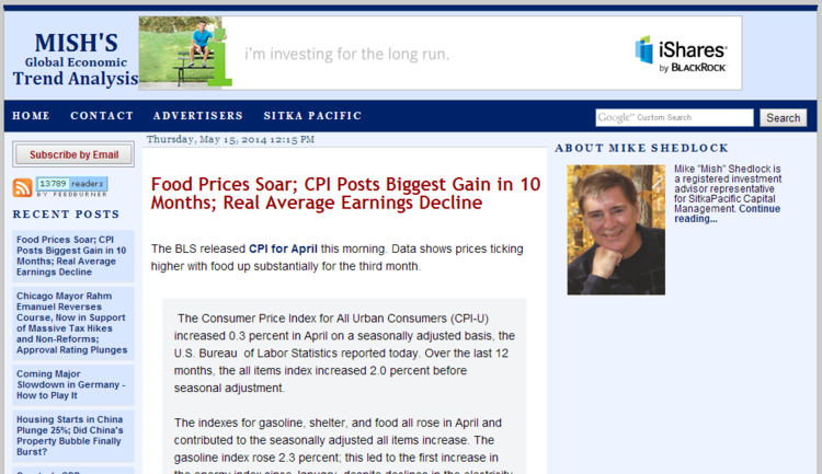 Mish blog screenshot