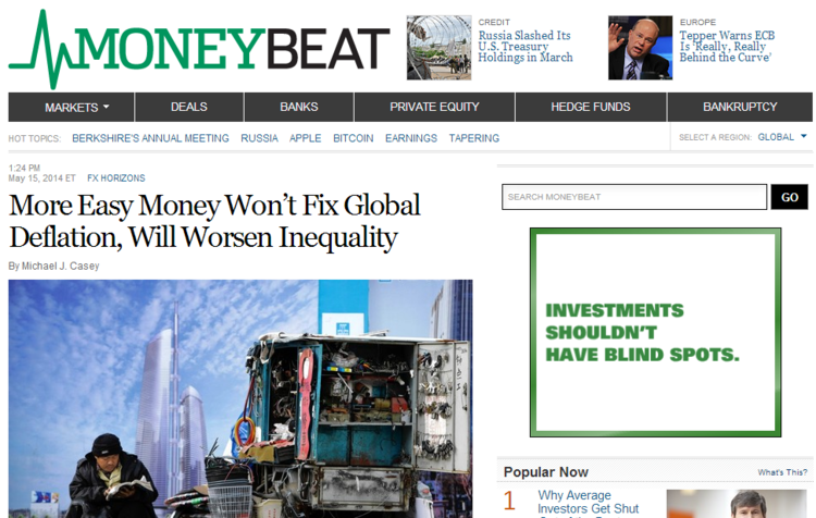 Money Beat blog screenshot