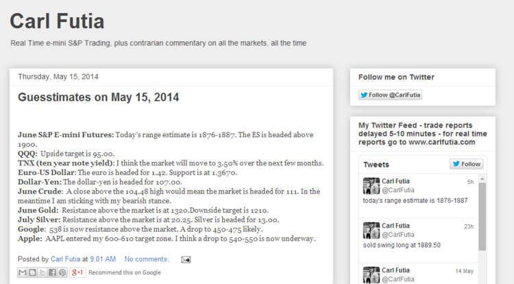 Carl Futia blog screenshot