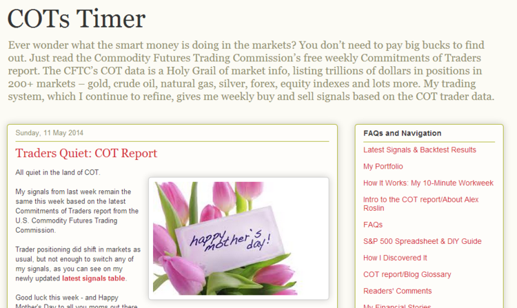 COTs Timer blog screenshot