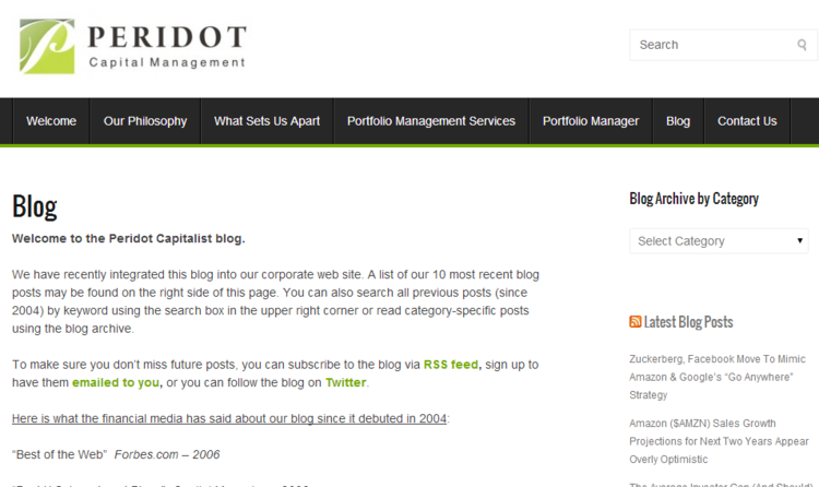 Peridot blog screenshot