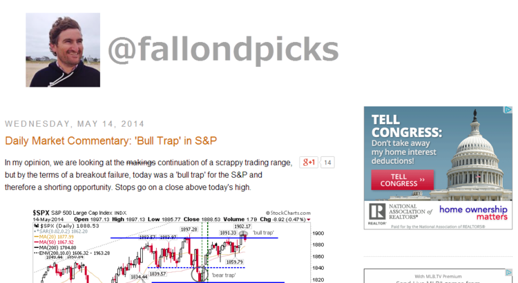 Fallond Picks blog screenshot