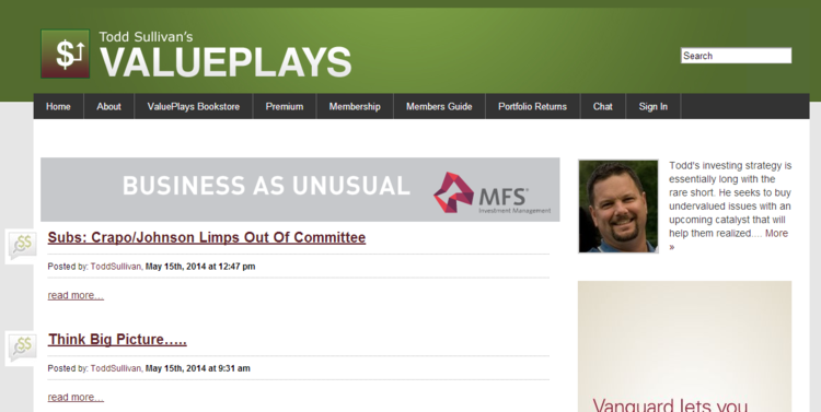 Value Plays blog screenshot