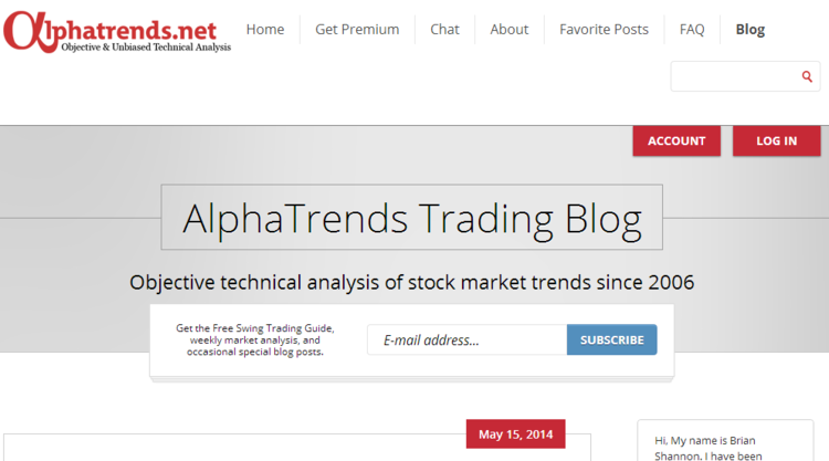 AlphaTrends blog screenshot