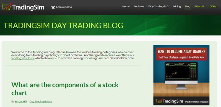 TradingSim blog screenshot