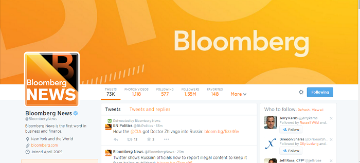 bloomberg news twitter profile
